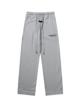 Essentials Fear of God Dark Oatmeal Men's Sweatpants with Black Logo